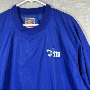 Vintage 1990s M&M Jacket Mens XL Embroidered Planet Mars Windbreaker Pullover